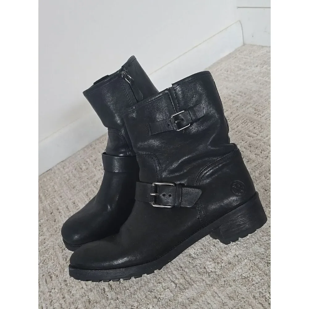 Tory Burch | Black Leather Combat Boot